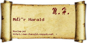 Már Harald névjegykártya
